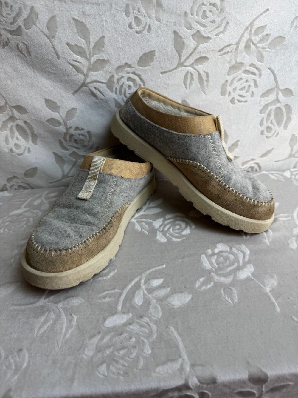 Sorel Byways Mule Gray & Tan Slip-On Shoes Slippers Comfortable Casual Style